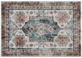 HOMCOM Covor Vintage Antiderapant și Lavabil cu Fir Scurt 230x160cm Multicolor | Aosom Romania