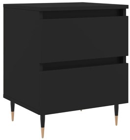 826862 vidaXL Noptieră, negru, 40x35x50 cm, lemn prelucrat