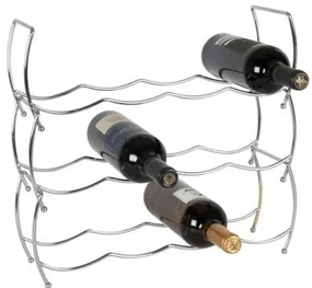 Suport pentru 12 sticle de vin Jarow, otel cromat, 42x14x42 cm