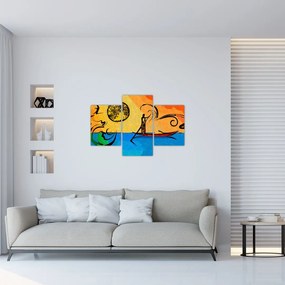 Tablou cu pictură străveche (90x60 cm)