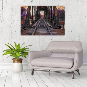 Tablou cu pod de cale ferată (90x60 cm)