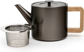 Ceainic gri cu filtru din oțel inoxidabil 1,1 l Duet Narvik – Bredemeijer