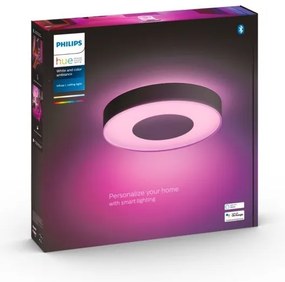 Plafonieră LED RGB dimabilă Hue LED/52,5W/230V d. 425 mm neagră Philips