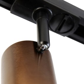 Spot cu șină modern monofazat bronz închis - Jeana