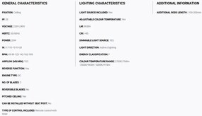 Lustra cu Ventilator si telecomanda AMELIA L CONE LED negru