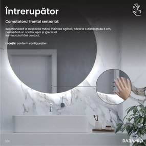 Oglindă atipică cu iluminare LED G9