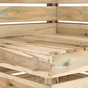 Canapea coltar de gradina din paleti, lemn de pin tratat 1, Maro, Canapea coltar