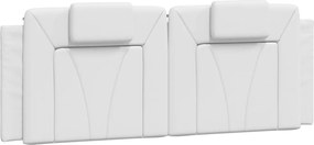 vidaXL Pernă pentru tăblie pat, Viana, alb, 120 cm, piele artificială