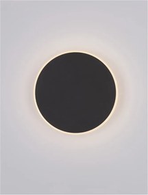 Aplica LED de perete design ambiental CYRCLE 20cm negru