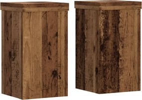 vidaXL Suporturi de plante 2 buc lemn vechi 10x10x18 cm lemn prelucrat