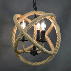 Lampa suspendata ROPE GLOBO 3xE14/10W/230V