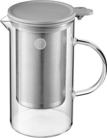 Ceainic cu infuzor BUYDEEM CD2002, 800 ml, Otel inoxidabil, Design elegant, Gri