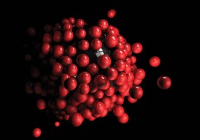 Fototapet - Grămadă - bile roșii lucioase (254x184 cm), în 8 de alte dimensiuni noi