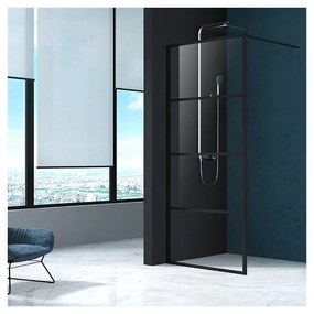 Paravan de dus Mediterraneo Black 4 100x200 cm sticla securizata