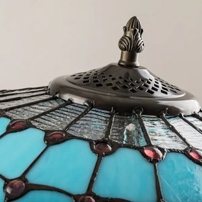 Brilagi - Lampă de podea Tiffany cu vitralii LORAS 2xE27/60W/230V