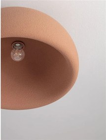 Lustra aplicata tavan cu textura granulata Davo 50cm, rosu caramiziu