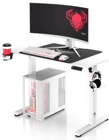 Birou reglabil pe înălțime Diablo X-Tensio 1100 alb
