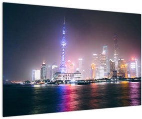 Tabloul Shangai nocturn (90x60 cm)