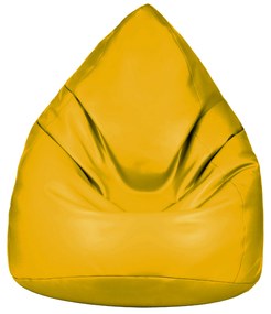 JAKS Mini fotoliu tip pară galben din piele ecologică