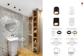 Spot LED aplicat design minimalist TUB square alb/alb
