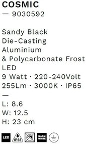 Aplica de perete LED iluminat exterior IP65 COSMIC