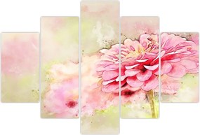 Tablou - Floare roz, aquarel (150x105 cm)