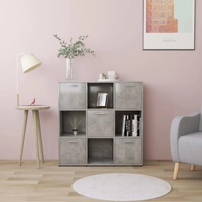 vidaXL Bibliotecă, gri beton, 90 x 30 x 90 cm, lemn prelucrat