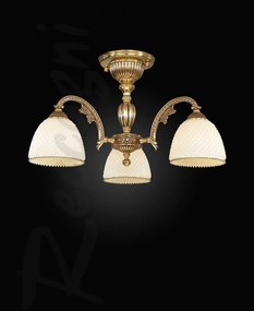 Lustra aplicata din alama cu 3 brate design italian 7125