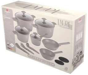 Set Oale si tigai 15 piese, antiaderente Taupe Collection Berlinger Haus BH 8111