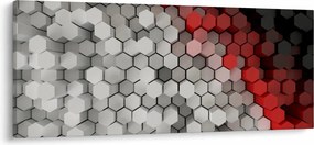 Tablou - 3D hexagoane (120x50 cm)