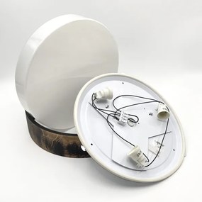 Plafonieră baie OAK SMOKY 3xE27/15W/230V IP54, 37,5 cm, stejar maro