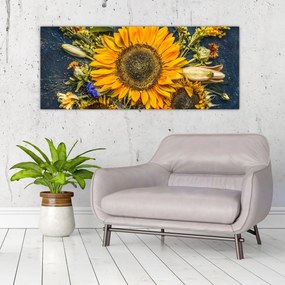 Tablou - Flori de toamnă (120x50 cm)