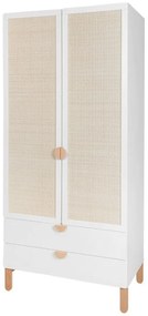 Dulap Ratata alb/fag/natur H195 cm