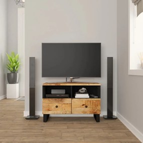 Comoda TV, 70x33x46 cm, lemn masiv de mango 1, Lemn masiv de mango
