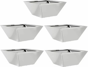 vidaXL Vază pentru Grădină 5 pcs Argintiu 35 x 35 x 15 cm