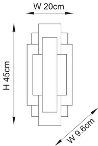 Endon 90451 - Aplica de perete ALZARE, 2 x G9, 3 W, 230 V, patină albă