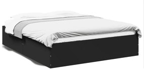 3281001 vidaXL Cadru de pat, negru, 160x200 cm, lemn prelucrat