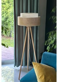 Lampadar YUTE Duolla BOHO 1xE27/15W/230V d. 45 cm maro/crem
