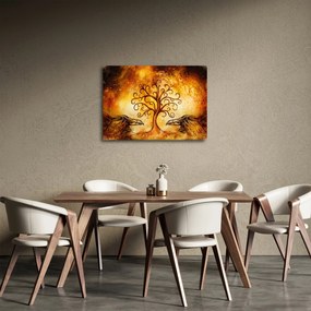 Tablou natural abstract cu copac (70x50 cm)