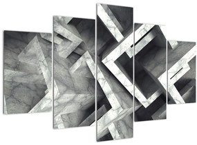 Tablou cu cuburi abstracte (150x105 cm)