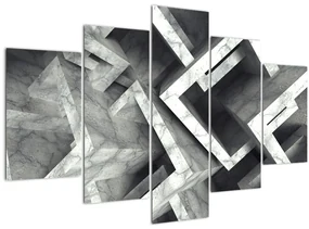 Tablou cu cuburi abstracte (150x105 cm)