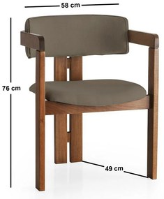 Scaun de sufragerie CO Light Brown and Walnut