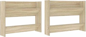 vidaXL Pantofare de perete, 2 buc., stejar sonoma, 80x18x60 cm, PAL
