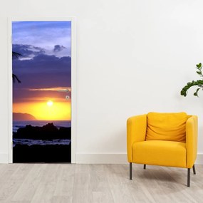 Fototapet pentru ușă - Apus de soare la mare (95x205cm)