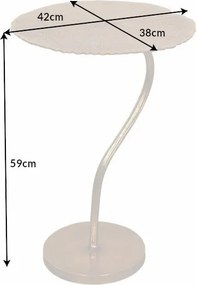 Masuta auxiliara cu aspect deosebit Leaf 40cm, auriu