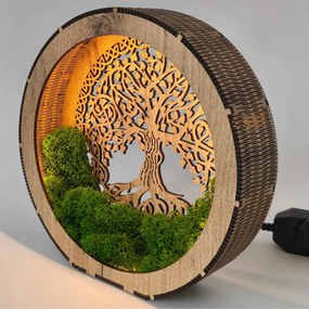 SENTOP | Lampă de masă Arborele Vieții cu mușchi | ZIVENA