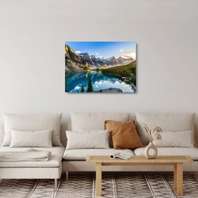 Tablou pe sticlă - Kanada. Parcul național Banff, Moraine Lake (70x50 cm)