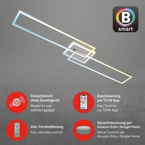 Lustră LED dimabilă aplicată FRAME 2xLED/20W/230V Wi-Fi Tuya Brilo + telecomandă