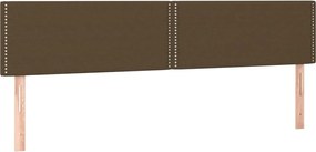 vidaXL Tăblii de pat, maro închis, 200x5x78/88 cm, textil