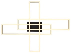 Plafoniera LED moderna DAKARI negru/auriu